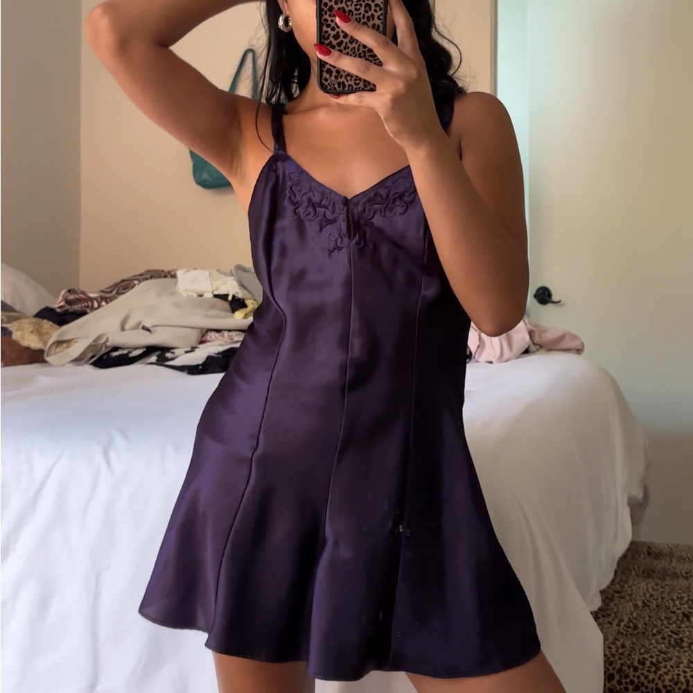 Rich Purple Satin Romper